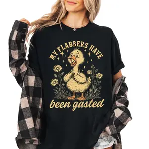 The My Flabbers Have Been Gasted Comfort Color Shirt, Sarcastic Goose Humor shirt, Gag Gift Rude Goose Mood Snarky Animal shirt, Adult Humor Fun Goose
