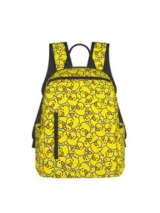 Little yellow duck pattern full print zip Minion backpack