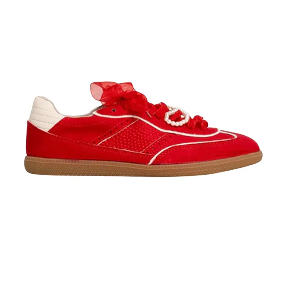 Shu Shop Womens Sophie Lace Up Sneakers Shoes Casual - Red