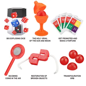 24-in-1 Kids Magic Tricks Set, Beginner Magician Props Kit with Cups & Balls, Magic Pot, Dice, Interactive Educational Toy, Birthday/Christmas Gift for Children 6+