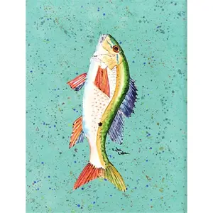 Snapper 28x40 in. Full-Size Canvas House Flag, Mutton Snapper Fish Decorative Banner Festive Flags for Outdoor Home Decor, Beach Theme Supplies
