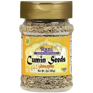 Rani Cumin Seeds Whole (Jeera) Spice 3oz (85g) PET Jar ~ All Natural | Gluten Friendly | NON-GMO | Vegan | Kosher | Indian Origin