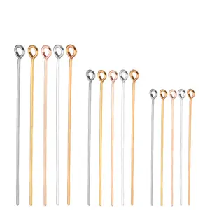 100pcs/lot Iron 9-Character Needle 14-70mm Head Pins For DIY Earrings Tassel Jewelry Making Needle Pins Accessories Supplies