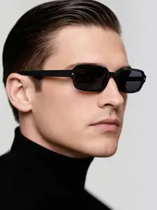 High-Quality Casual Minimalist Rectangular Sunglasses, Unisex Design, Ideal for Travel Beach Cycling Festivals Weddings Coastal Areas