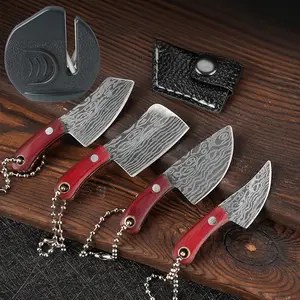 6 Piece Creative Mini Knife Keychain Set, Compact and Portable, Elegant Key Ring Chain, Practical for Daily Use, Trendy Accessory