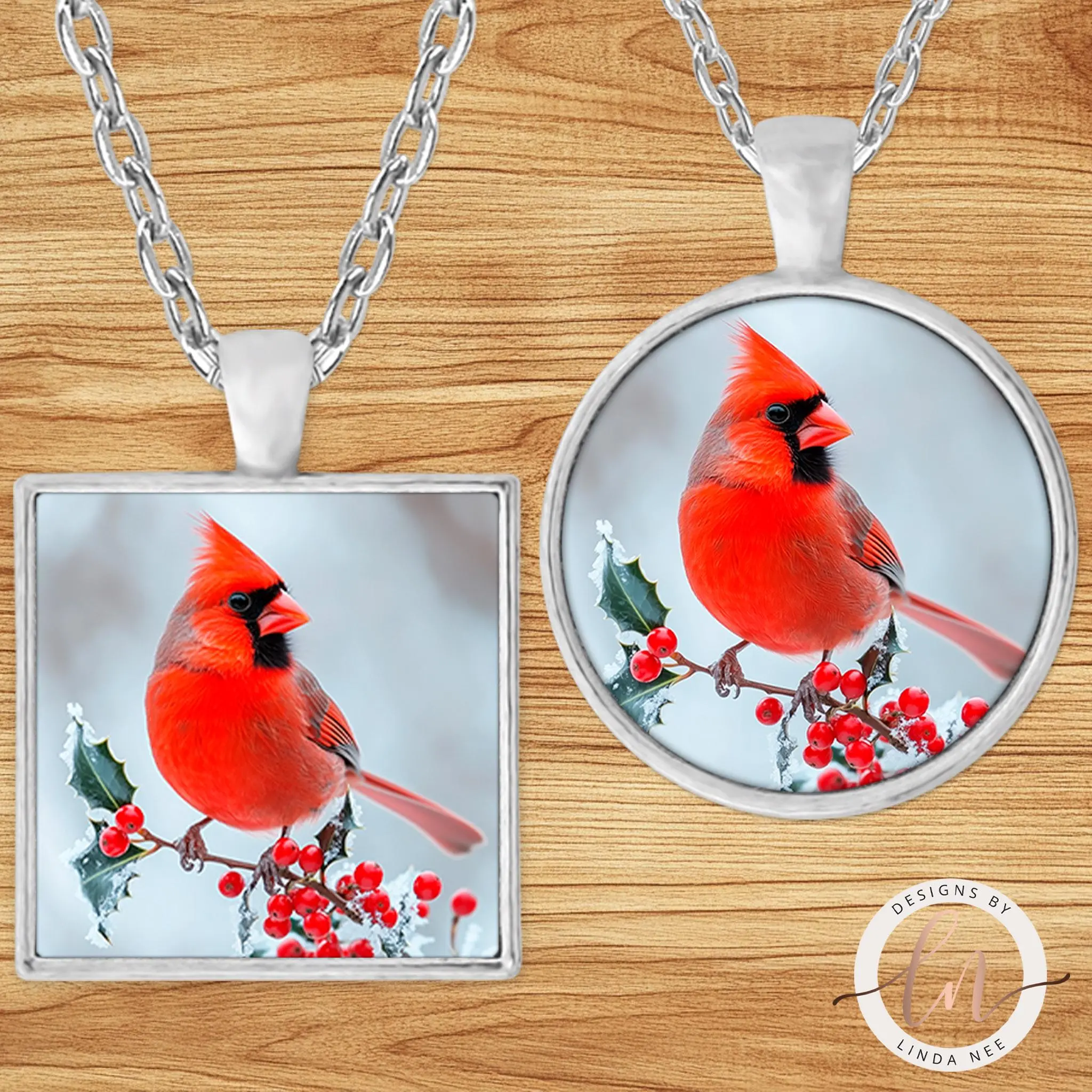Red Cardinal Memorial Pendant Necklace