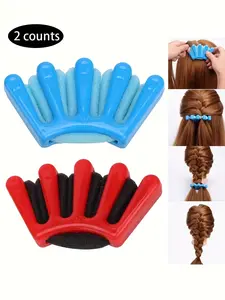 2pcs DIY Sponge Hair Styling Tool, Quick Bun Maker for Braiding, Stylist Curling Wrench Accessories, Twisting Braid Tool Suitable for Women, Girls, and Wedding Hairstyle Creation