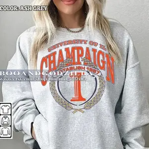 Retro Style University of Illinois at Urbana-Champaign (1867) Sweatshirt, University of Illinois at Urbana-Champaign Shirt, USA University YPG
