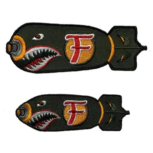 Dropping F Bomb WW 2 Style Patch [2PC Bundle Hook Fastener-F9-FB8]
