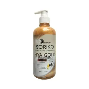 SORIKO HYA Gold Bright Essence by SO BEAUTY 450ml with Niacinamide Hyaluron Retinol & Gold 24K for Skin Brightening & Moisturizing