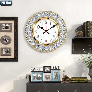 . 2D Flat. 1pc. Ore Frame Simple Theme Wall Clock, Silent Decorative Clock, Creative Wall Clock, Suitable for Bedroom, Living Room, Office Decoration, 25/30 cm (excluding AA Batteries), 2D Flat