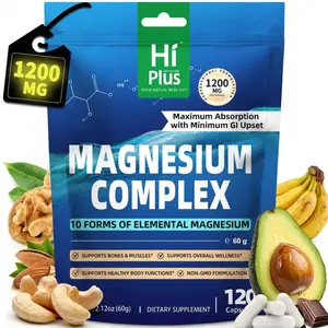 Magnesium Complex 10 Essential Magnesium Supplement 1200mg 120 Capsules