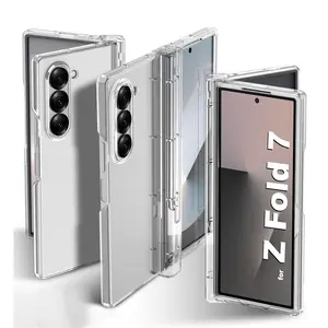 Ultra-Thin Clear PC Cellphone Case + Pen Slot Cover for Samsung Galaxy Z Fold 7, Durable Protective Shell, Stylish Design, Easy Access to Ports