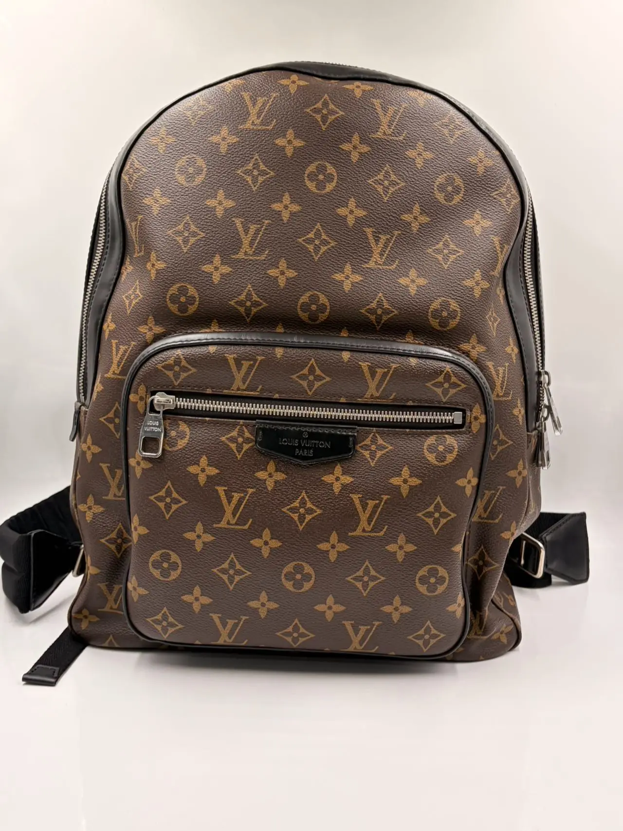 Pre-owned Louis Vuitton leather Backpacks Josh Backpack Monogram Macassar [BF 12Z] KY02718