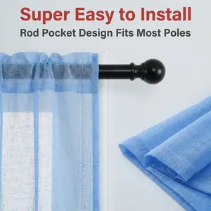 Window Wear 4 Panels 52X95Inch Fancy Faux Linen 540D Curtains Sheer Window Treatment Panels Premium Material Easy Installation Versatile Decor L21 curtains curtains for bedroom cortinas para salas curtains for living room