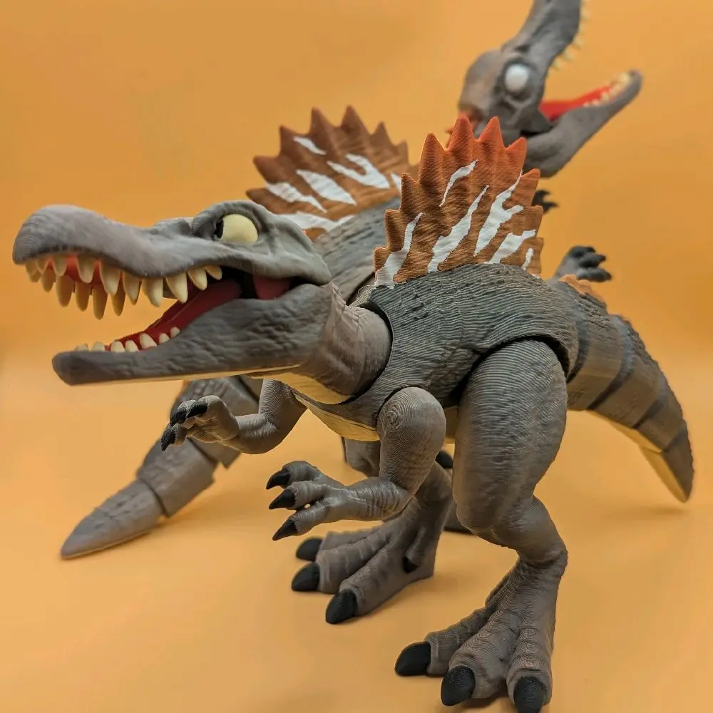 3D Printed Articulated Spinosaurus Collectible | Premium Multicolor Dinosaur Figure