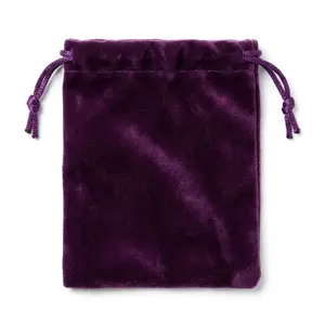 Purple Velveteen Drawstring Bag 2" x 2.5" — Pocket Mojo and Crystal Chip Pouch