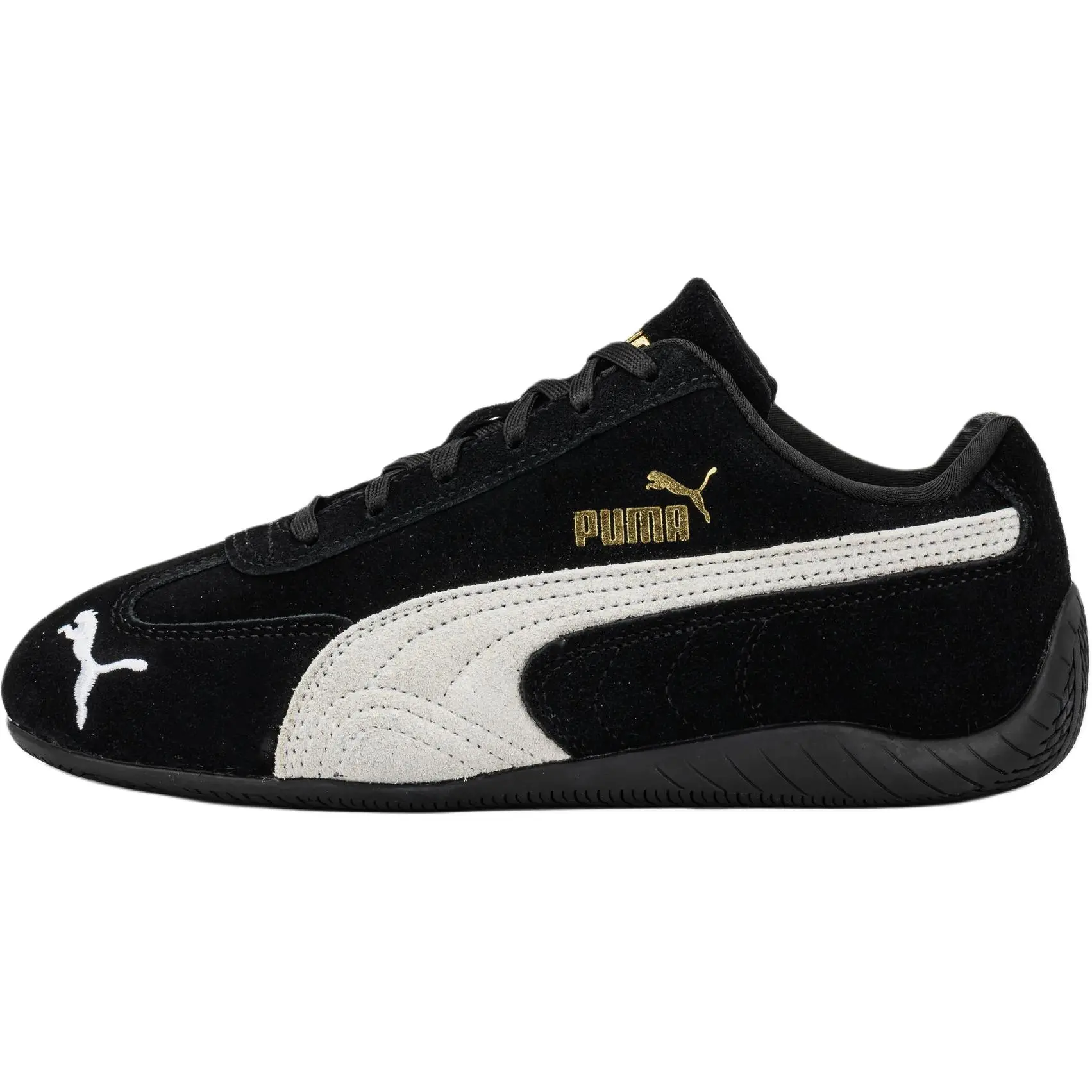 Puma Speedcat OG 'Black White' Youth Women's Everyday Fashion Walking Sneakers, Trendy Sports Footwear Shoes, Stylish Sneaker, Athletic Fashion Trainers, Casual, Lightweight, Karting, Casual Footwear Sneakers