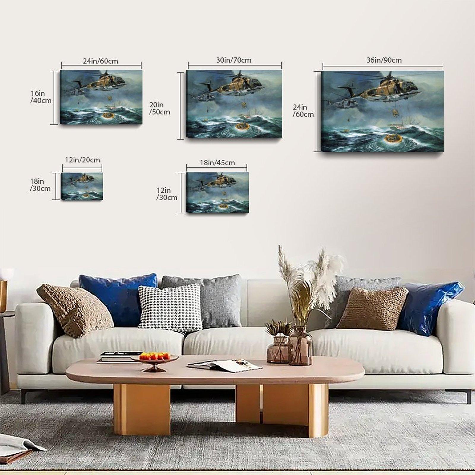 Military Fighter Poster HH-3E Poster Decorative Painting Canvas Wall Art Picture Print Modern Family Bedroom Decor