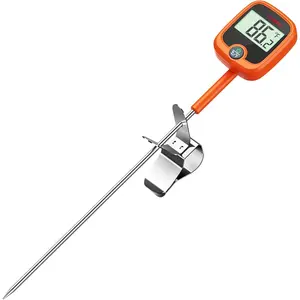 TP509 Candy Thermometer with Pot Clip, 10" Long Probe  Read Meat  Thermometer with LCD, Cooking Oil Deep Frying Thermometer for Candy Syrup Sugar Brewing (Previously )