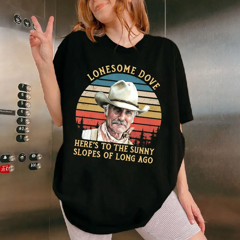 Lonesome Dove 'Sunny Slopes' Graphic T-Shirt, Vintage Western Theme Cotton Tee | Soft Unisex Fitted Casual Top l