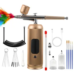 Airbrush Pen Kit With Compressor,Rechargeable High Pressure Air Brush Set Cordless Airbrush Kit with 0.3mm Nozzle for Painting,Doodling,Coloring,Cake Decor,Makeup,Modeling