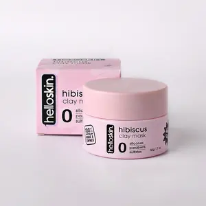 HelloSkin Hibiscus Clay Mask 50ml | Detoxifying Kaolin Face Mask for Pore Cleansing & Smooth Skin | Hibiscus Flower Extract + Citrus Oils | Soothing Tocopherol & Allantoin | No Parabens, Sulfates or Phthalates