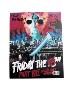 8x10 Friday the 13th Ari Lehman Autograph in Scripted F Freddy Iconic Horror Series Collectible for Fans and Enthusiasts