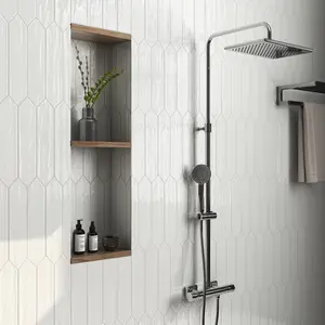 Chanelle Star White 3x12 Picket Glossy Ceramic Tile