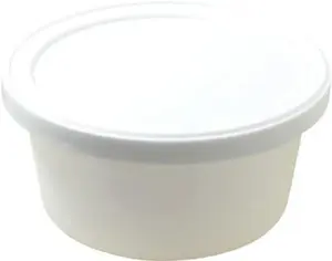 Dynalon Labware 4oz Disposable Polyethylene Storage Container - White, 1-1/8" High x 3.56" Diam, 3/4" Cap, Pack of 50, Model 454395 (Home Organizer Storage Bin)