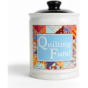 Jars | Quilting Fund Piggy , Candy Jar & Storage Container for Sewing Supplies, Fabric & Yarn | Gifts for Women,  Gifts for Quilters, Sewers, Mom, Grandma,  Decor