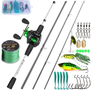 Sougayilang Professional Fishing Rod Set, 1 Set Anti-entanglement Design Fishing Rod with Fishing Accessories Outdoor Fishing Supplies, Fishing Tackle Kit, Fishing Gear Set Fishingequipment Fishingtackle