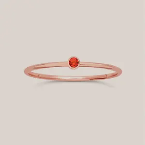 July Birthstone Ring July – Rose Gold Filled Stacking Ring