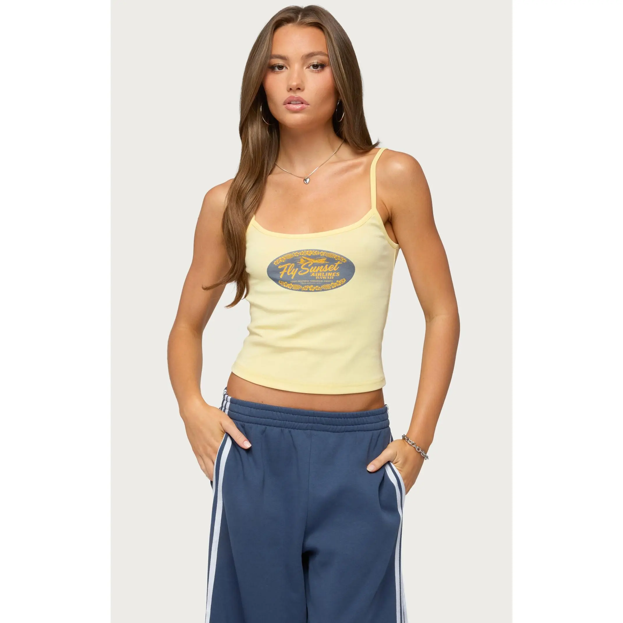 Edikted Women's Hawaii Airlines Tank Top