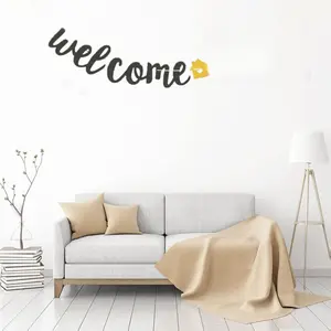 Welcome Home Banner with Two Heart and A Vivid Home Sign Flash Party Decorations, Fully Assembled and Ready to Hang, Funny Welcome Party Sign Decors for Family Housewarming