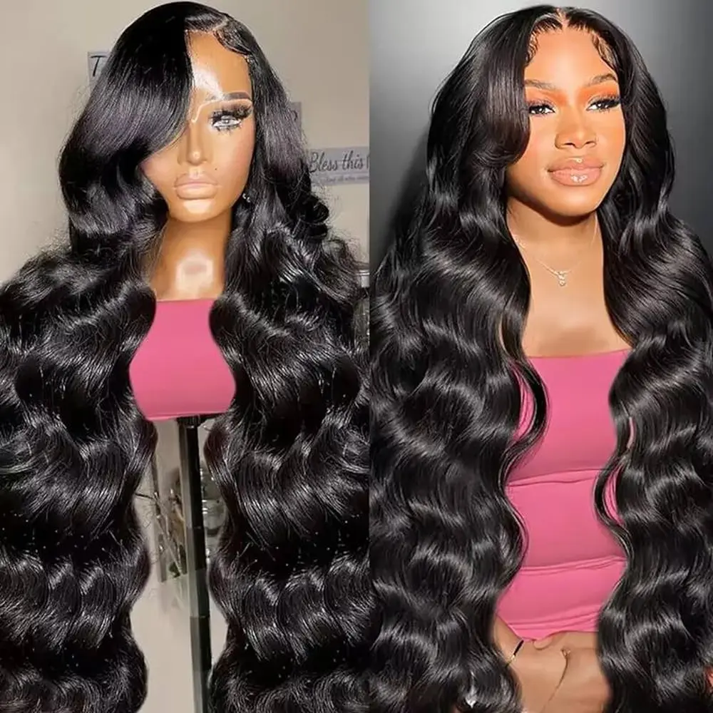 Women's Ama 13x4 Lace Front Human Hair Wig - HD Lace Frontal, Pre-Plucked with Baby Hair, Body Wave, 20-30 Inch Blonde, Can Be Dyed and Bleached, 13X4 Lace Front Wig