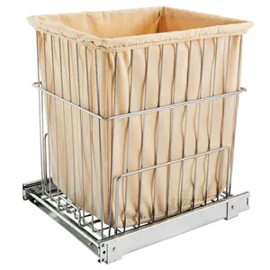Rev-A-Shelf 20" Pull Out Wire Basket Clothes Hamper, Chrome, HPRV-1520 S CR
