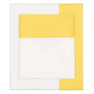 Yellow Border Sheet Set  (Fitted, Flat, & Pillow Cases)