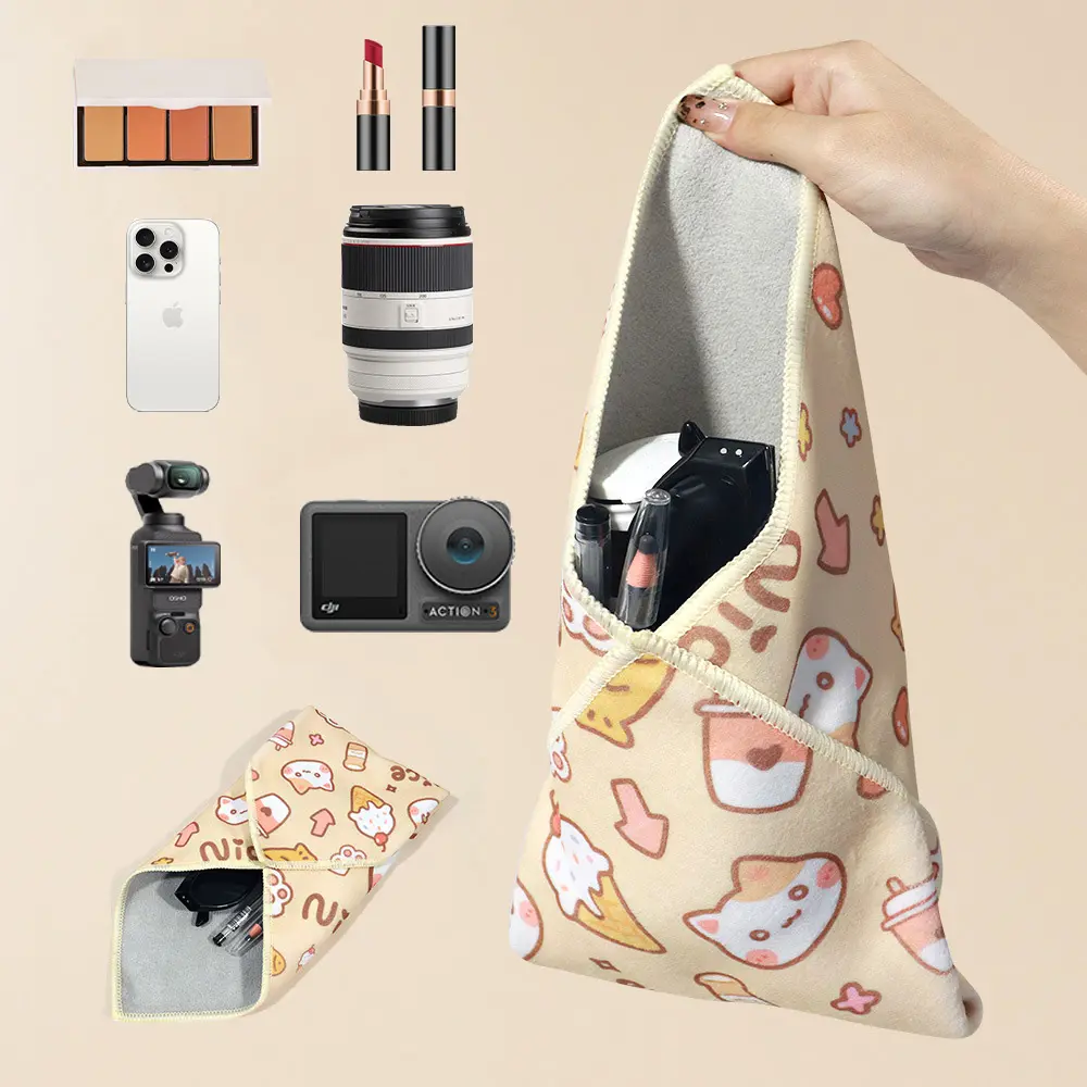 Gosect Digital Device Camera Organizer – suitable for storing cameras, prevents lens scratches, protects digital devices, and serves as a luxurious handbag cover—an ideal gift., Cosmetics Organizer, Makeup Organizer Pouch