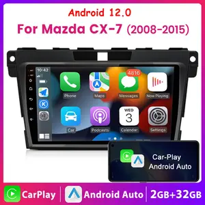 Hizpo Carplay GPS Stereo Head Unit 2DIN  Android 14 For 2008 - 2015 MAZDA CX-7 CX7 CX 7 Car GPS Navigation Radio Multimedia Player