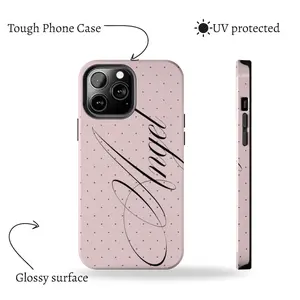 Angel phone case with polka dots For Iphone 17 pro max, SamSung and more Phone Cases Phone Cover Hard Case Tough 2-piece Phone Case
