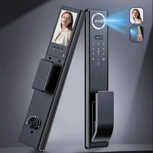 Tuya APP 3D Face Recognition Unlock Digital Door Lock With Camera FIngerprint Password Unlock Keyless Electronic Door Lock