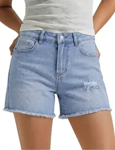 luvamia Jean Shorts for Women Summer High Waisted Stretchy Denim Shorts Casual Ripped Cut Off Jorts Country Concert Outfit