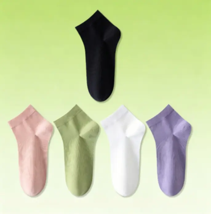 Solid No Show Socks, Breathable Mesh Invisible Socks.SoftLow Cut Sneaker Socks for Daily Wear