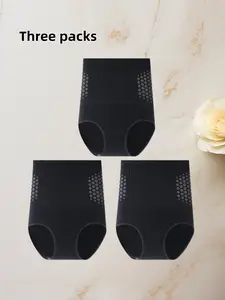 3-Pack Plus Size Shapewear Briefs, Skin Tone, Postpartum Belly Control, Waist Cinch, Butt Lifting Triangle Panties