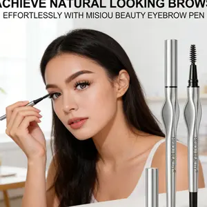 Waterproof Sweat-Proof Smudge-Proof Eyebrow Pencil, Ultra-Fine Liquid Eyebrow Pen, Suitable for Oily Skin, Long-Lasting Hold