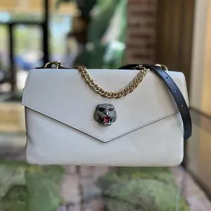 Pre-owned GUCCI GG canvas Shoulder Bags GUCCI Thiara Medium Leather Double Shoulder Bag