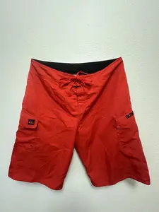 Red quicksilver board shorts