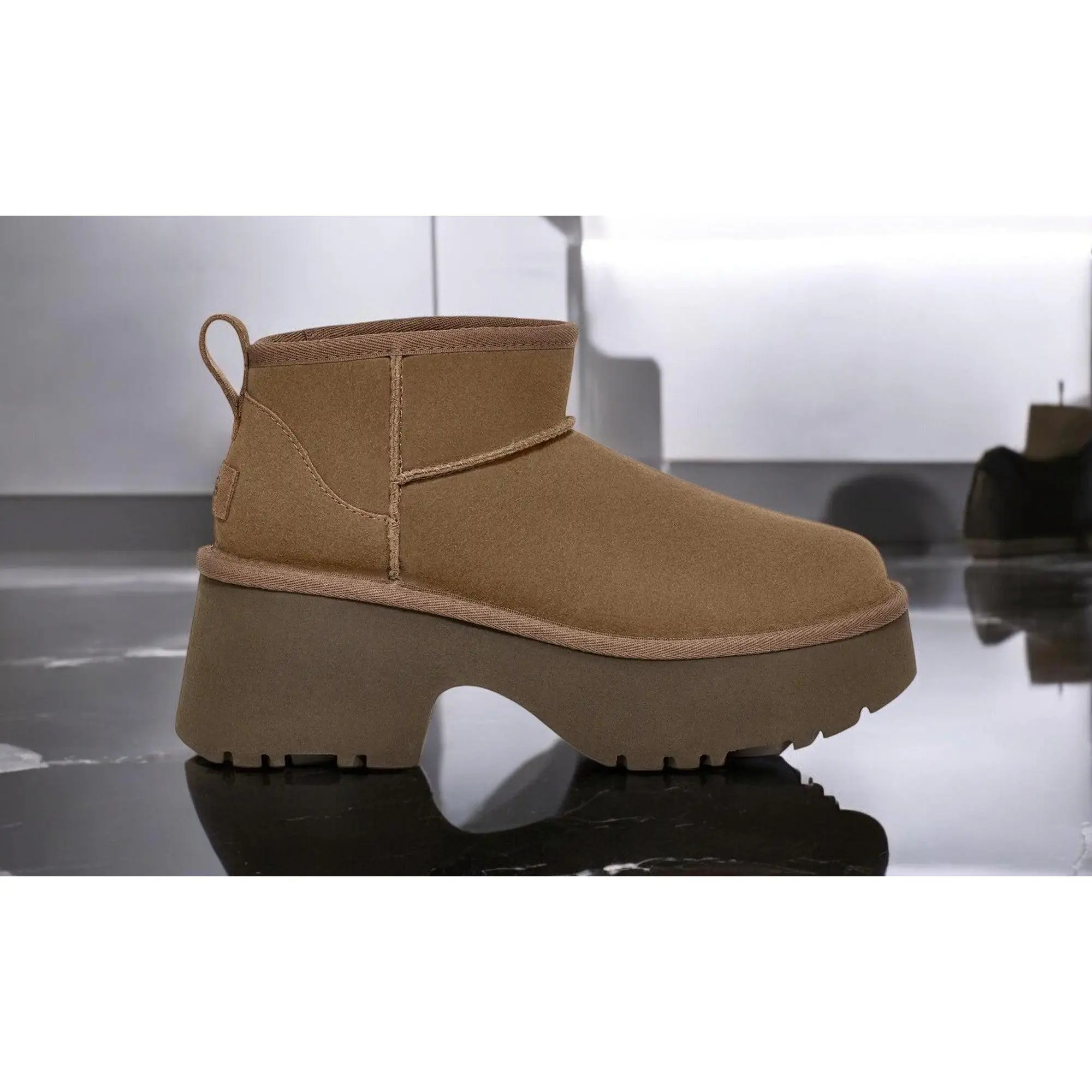 [1158311-HCK] WOMENS UGG CLASSIC ULTRA MINI NEW HEIGHTS BOOT 'HICKORY'