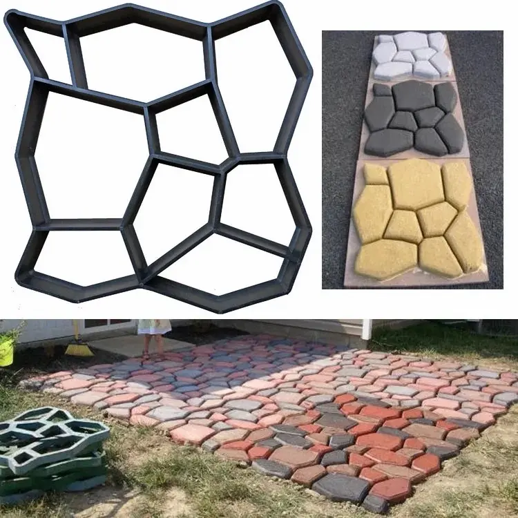 DIY Concrete Paving Mold for Garden Walkways, Patio & Lawn Paths